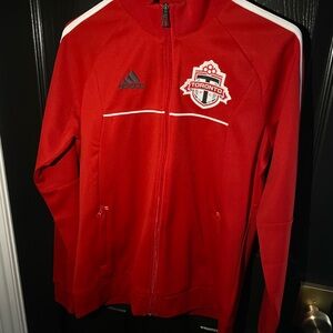 Adidas Red Track Jacket with Logo